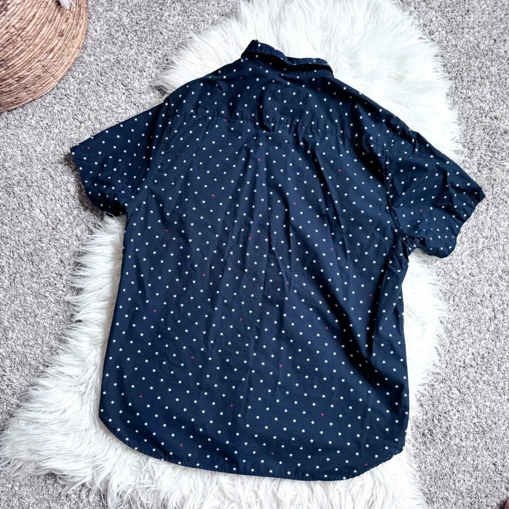 Denim & Flower | Patriotic Short Sleeve Button-down Shirt - Picture 4 of 4